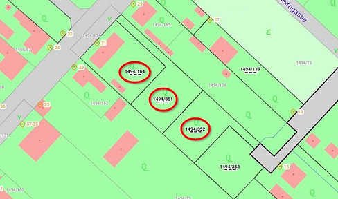 Bauträger: Baugründe für 4 Wohneinheiten, parzelliert und aufgeschlossen