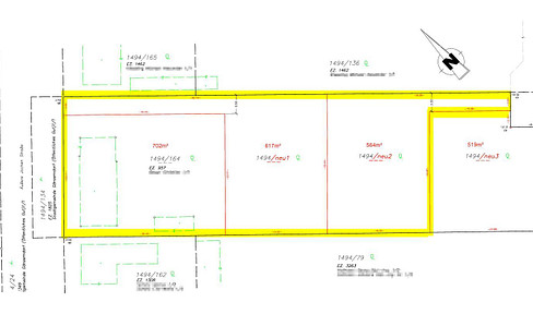 Developer: Building plots for 4 residential units, parceled out and developed