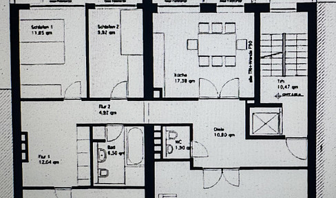 4-room apartment in the city center of Neuss.