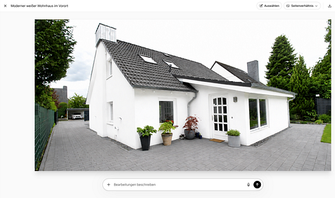 „Nachhaltiges Wohnen: Modernes Einfamilienhaus mit PV-Anlage und Wärmepumpe“