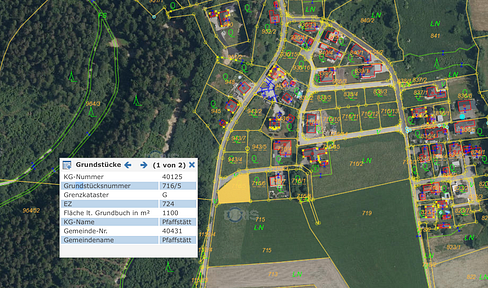 Rarity: Building plot without building obligation with 1100sqm in Pfaffstätt near Mattighofen