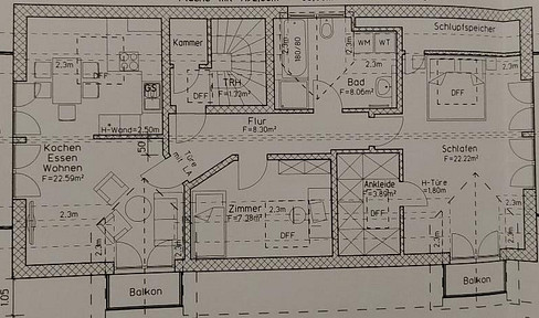 Exclusive, as-new 3-room apartment with 4 balconies and EBK in Wolfratshausen
