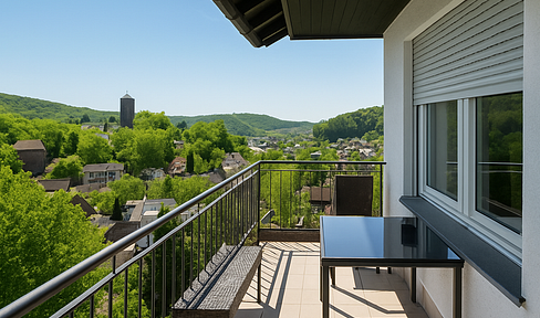 Ideal for couples or small families - 3 rooms, balcony & view of nature in Ortenberg-Lißberg
