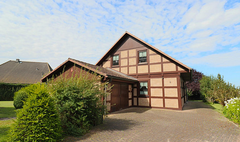 Well maintained single-family house in half-timbered style in idyllic location near Greifswald