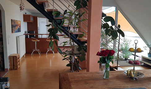 lots of sloping ceilings, very cozy & very central