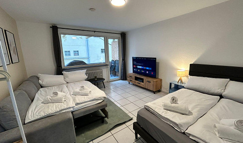 Schöne helle möblierte 1-Zimmer Wohnung mit EBK und Balkon in Worms Zentrum