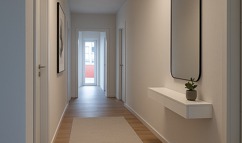Senior-friendly, freshly renovated 3-room apartment in the center of Markranstädt, new EBK, TG, 2 bathrooms