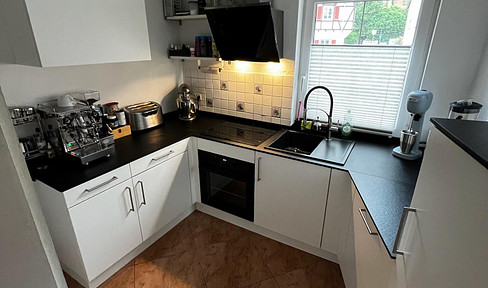 Maisonette-Traum im Fachwerkhaus – 105qm 3ZKB + große Terrasse + Dachraum + Balkon