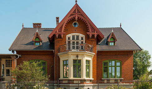 Historic property with ecological renovation and wellness area on the waterfront in Bützow