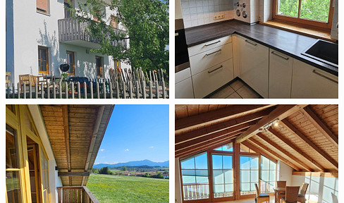 Commission-free 3-room maisonette with fantastic mountain views - quiet top location in Traunstein-Geißing