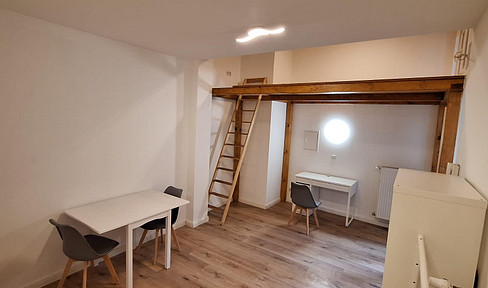 Top-renovated, fully furnished 1-room apartment with fitted kitchen in Mannheim Jungbusch - ready to move in!
