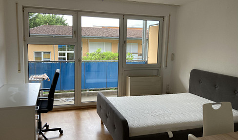 Furnished 1-room apartment with balcony & underground parking space in Regensburg