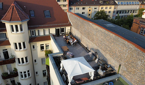 3 room apartment in old building with dream terrace - ideal for home office