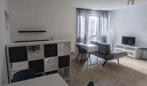 As good as new & furnished: 1-room apartment with EBK & underground parking space in Neudietendorf