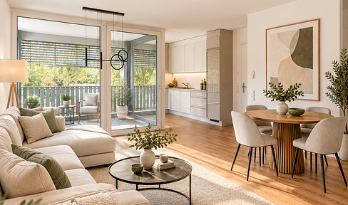 2,5-Zimmer Wohnung (70 m²) mit Eck-Loggia 🌿EG & Blick ins Grüne🌿
