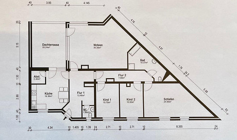Spacious 4-room roof terrace apartment