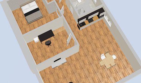 Erstbezug gehobene Dachgeschosswohnung, 3 Zimmer, 70qm2, Raum Tuttlingen, EEK A+