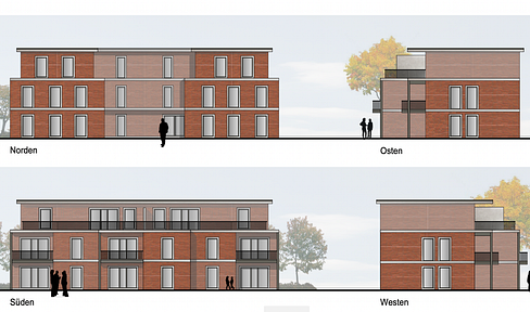 Zentrale 3-Zimmer-EG-Neubauwohnung mit Blick ins Grüne und eigenem Garten