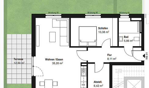 Wunderschöne Neubauwohnung mit Garten und Tiefgaragenstellplatz