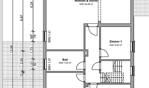 5,5 ZKB kernsanierte moderne Maisonetten-Wohnung mit Balkon und Dachterrasse