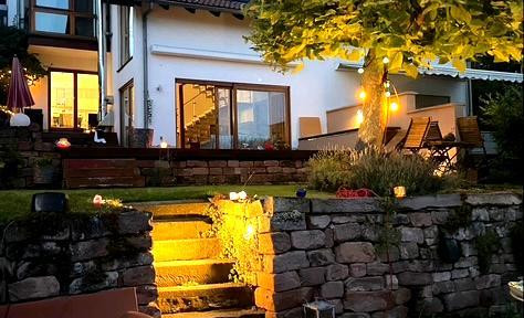 Family estate on the wine route with a view of the Rhine plain