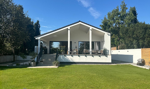 Exklusiver Design-Bungalow, großer Garten, Grünblick, 17 Min. von Düsseldorf, Sauna & Fitnessraum