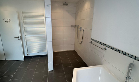 Friendly 2-room apartment with walk-in shower and fitted kitchen (without electrical appliances) in Egelsbach