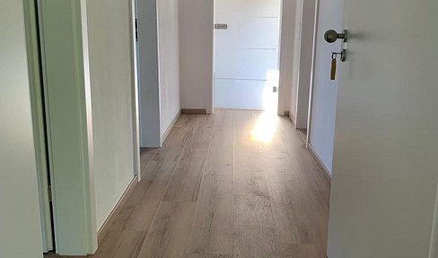 Refurbished 3-room apartment with balcony, fitted kitchen, carport and far-reaching views in Reuffelbach (Mammelzen)