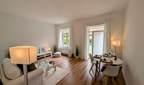 Modern 3-room apartment in Stade-Ottenbeck with balcony, garden & fitted kitchen(FREE OF PROVISION)