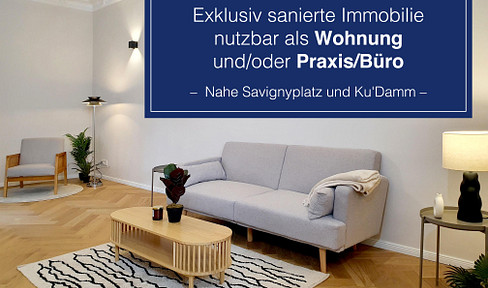 Exclusively renovated apartment with practice/office option near Savignyplatz and Ku'Damm
