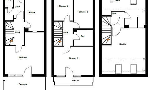 Ready to move in: Bright terraced house in popular residential area in Nuremberg Thon