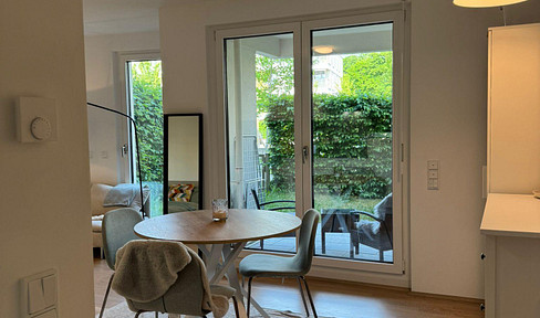 Stilvolle!! Sehr schöne 1-Zimmer-Neubauwohnung mit herrlichem Garten!