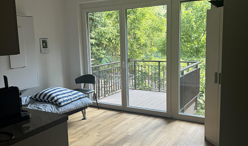 Move in and feel good - furnished and modern 1-room apartment with style in a new building incl. EBK!