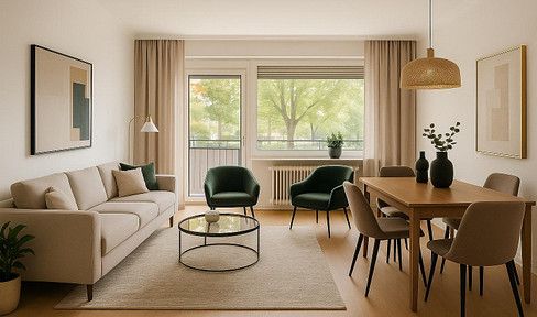 First occupancy after modernization: Compact apartment with kitchen & balcony