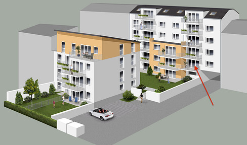 Charming 3-room apartment with southwest-facing balcony and fitted kitchen in a central location