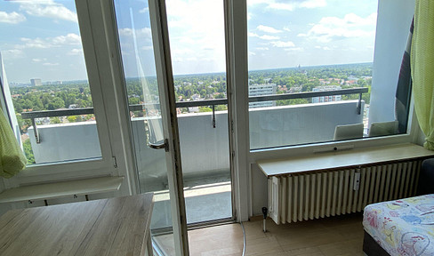 Möbliert & Einzugsbereit! 1-Zimmer-Wohnung im 16. Stock mit Top-Aussicht!