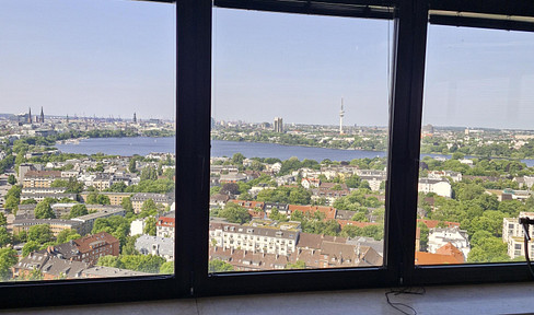 Exclusive 2-room apartment on the 28th floor - with breathtaking views over the Hamburg skyline!