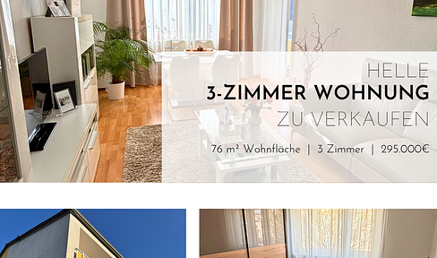 Bright 3-room apartment with balcony