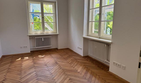 Representative old building office, quiet and flooded with light