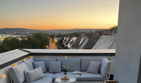 2 room modernized penthouse with roof terrace in Ulm Eselsberg