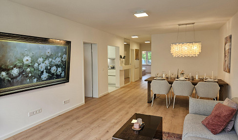 Stylishly furnished 3-room apartment with EBK & underground parking in the heart of Heilbronn - commission-free