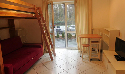 Möblierte 1-Raum-EG-Wohnung mit Tiefgaragenplatz