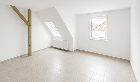 Cozy attic apartment with two rooms, kitchen and bathroom