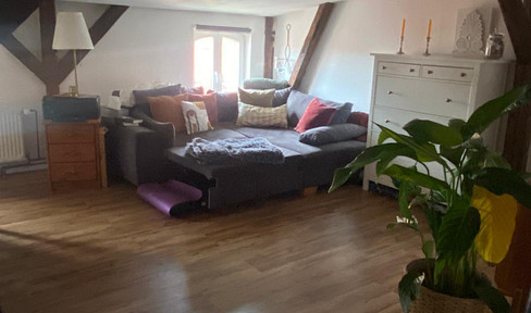 Individual 3-room attic apartment in a beautiful old building