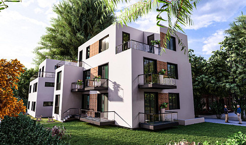 Neubau 3-Zimmer-Wohnung (Energieeffizienz A+) mit geh. Innenaussattung, EBK, Balkon