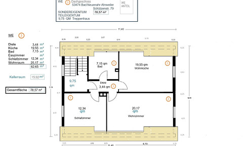 Top floor apartment and garden share 53474 Bad Neuenahr-Ahrweiler