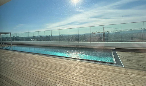 Provisionsfreie 4-Zimmer Wohnung mit 47m2 Balkon im Taborama mit Rooftop-Pool