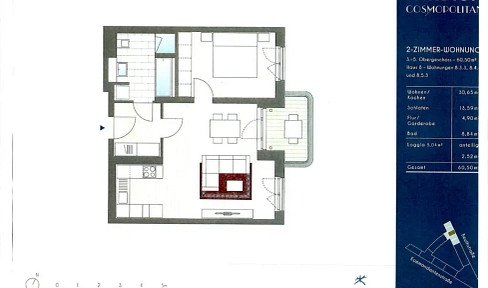 Modern 2-room apartment with balcony in a central location near Spittelmarkt