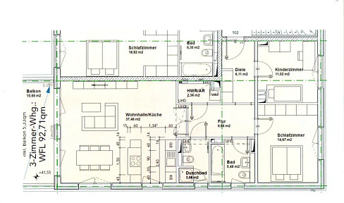 Lichtdurchflutete Wohnung mit Balkon & Tiefgaragenstellplatz im beliebten Adlershof
