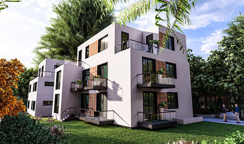 Neubau 2-Zimmer-Wohnung (Energieeffizienz A+) im EG mit geh. Innenaussattung, EBK, Balkon
